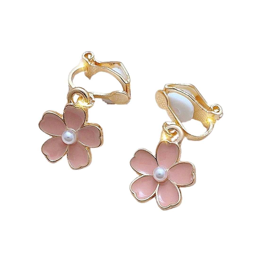 1 Pair Clip Earrings Bow Tassels Jewelry Non-piercing Rhinestones Drop Earrings Birthday Gifts Image 6