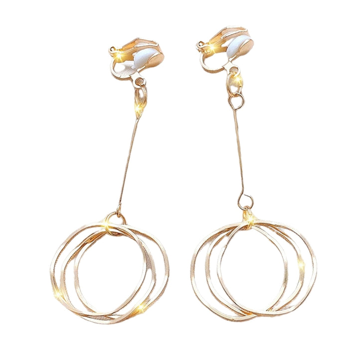 1 Pair Clip Earrings Bow Tassels Jewelry Non-piercing Rhinestones Drop Earrings Birthday Gifts Image 7