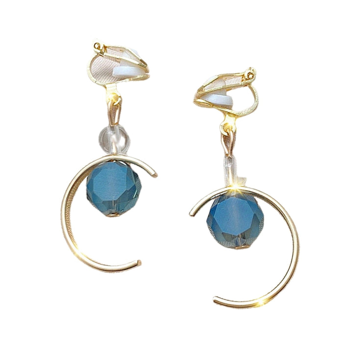 1 Pair Clip Earrings Bow Tassels Jewelry Non-piercing Rhinestones Drop Earrings Birthday Gifts Image 10