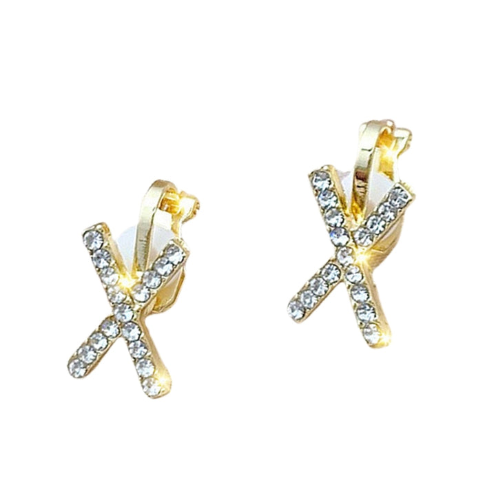 1 Pair Clip Earrings Bow Tassels Jewelry Non-piercing Rhinestones Drop Earrings Birthday Gifts Image 12