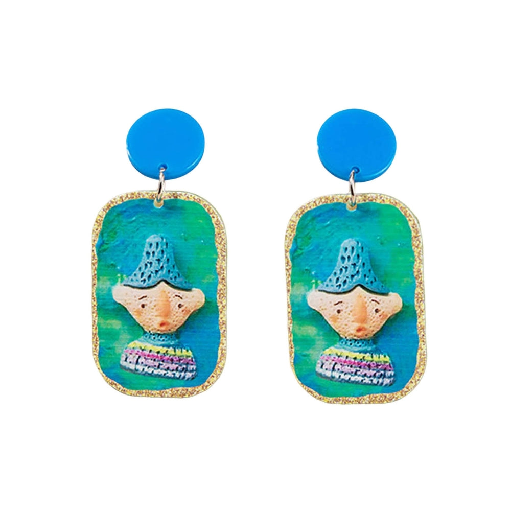 1 Pair Women Earrings Good Gloss Colorful Fashion Jewelry Flower Star Cartoon Geometric Acrylic Earrings Birthday Gift Image 2