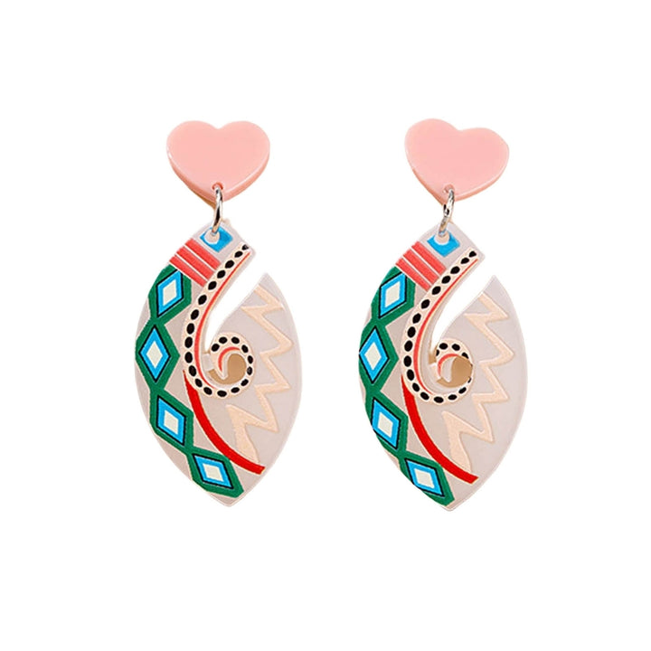 1 Pair Women Earrings Good Gloss Colorful Fashion Jewelry Flower Star Cartoon Geometric Acrylic Earrings Birthday Gift Image 3