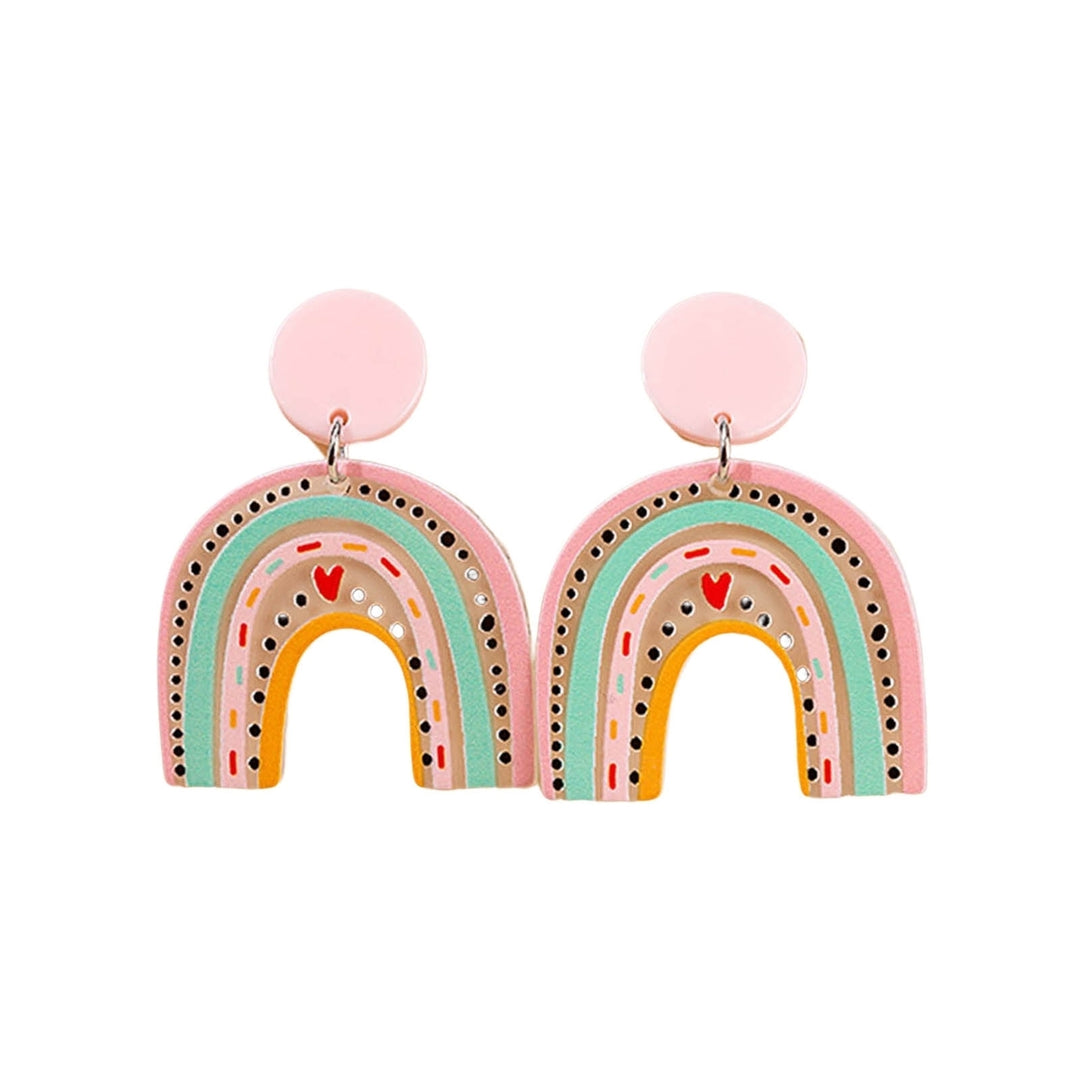 1 Pair Women Earrings Good Gloss Colorful Fashion Jewelry Flower Star Cartoon Geometric Acrylic Earrings Birthday Gift Image 6