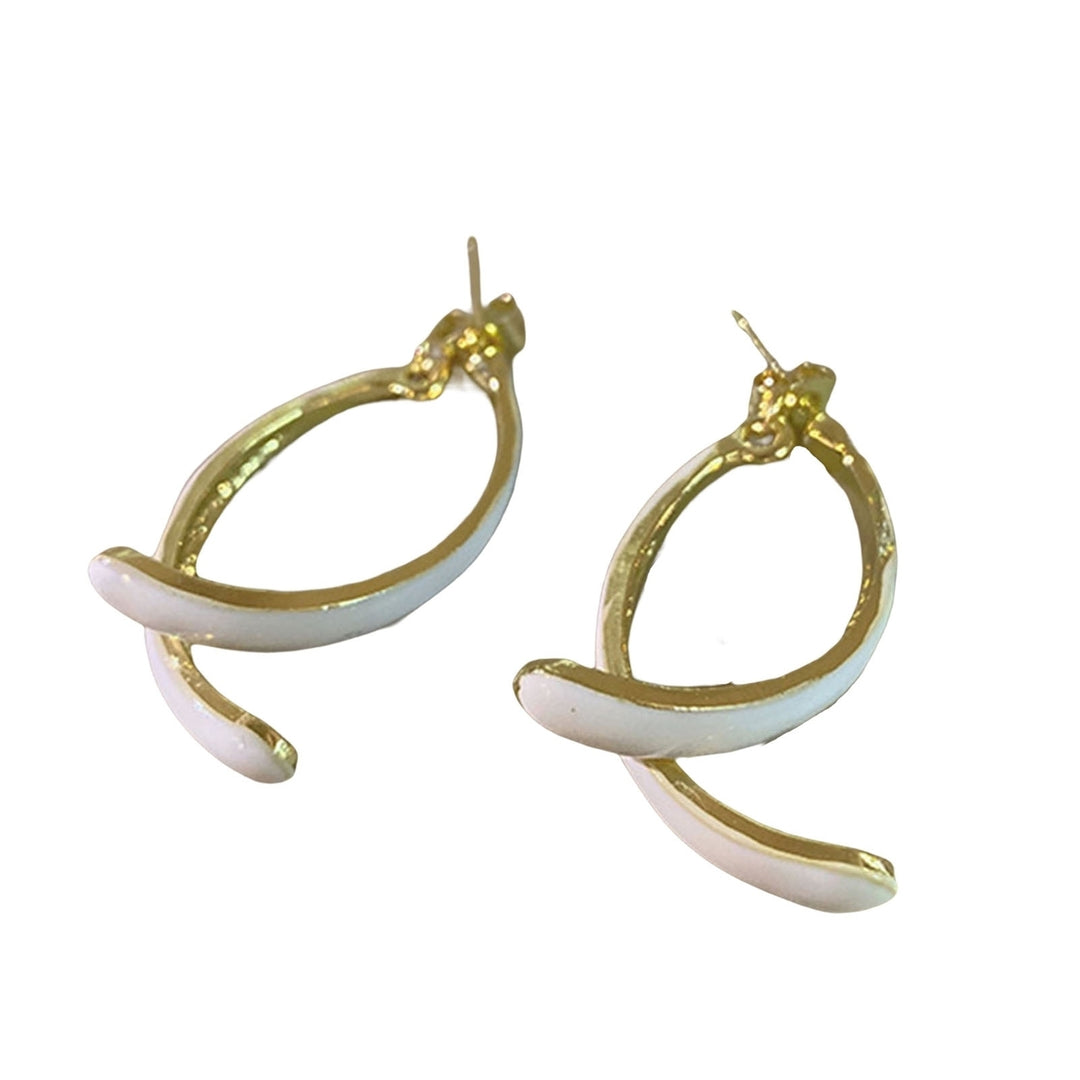 1 Pair Women Earrings Flower Faux Pearl Jewelry Shining Rhinestones Stud Earrings Birthday Gift Image 8