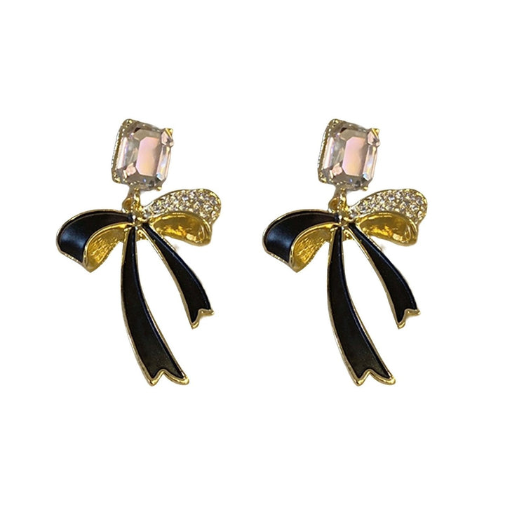 1 Pair Women Earrings Flower Faux Pearl Jewelry Shining Rhinestones Stud Earrings Birthday Gift Image 10