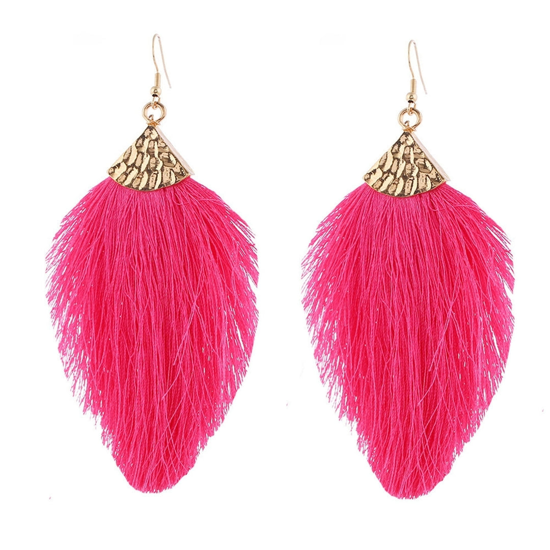 1 Pair Pink Series Women Earrings Geometric Hypoallergenic Love Heart Round Tassels Hoop Girls Earrings Fashion Image 4