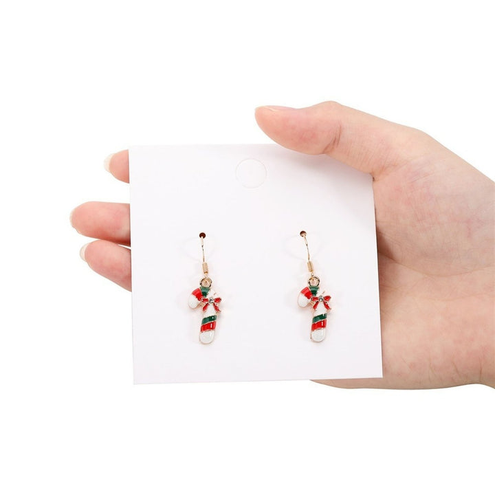 1 Pair of Joyful Christmas Stud Earrings Festive Xmas Tree Elk Snowman Santa Claus Designs Women Girls Earrings Image 2