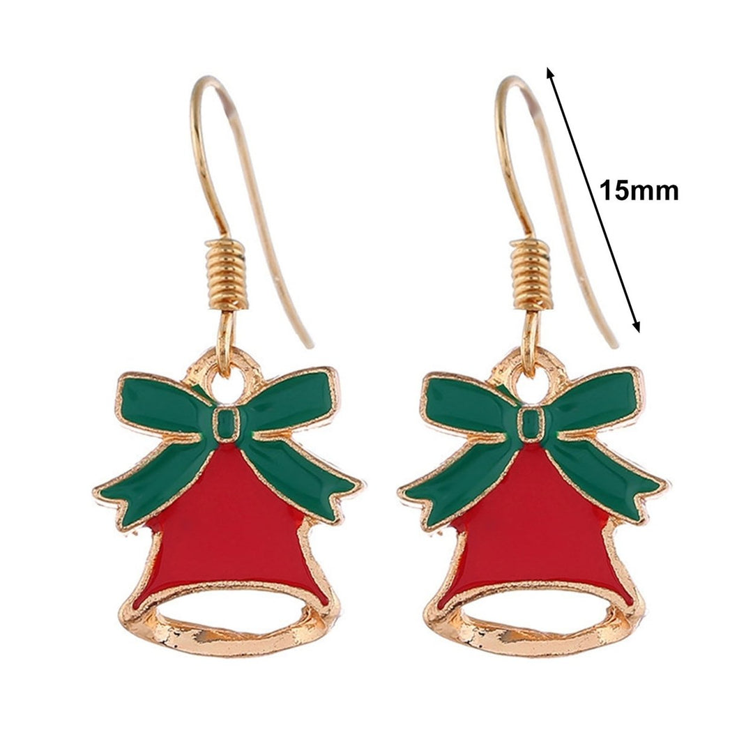 1 Pair of Joyful Christmas Stud Earrings Festive Xmas Tree Elk Snowman Santa Claus Designs Women Girls Earrings Image 12