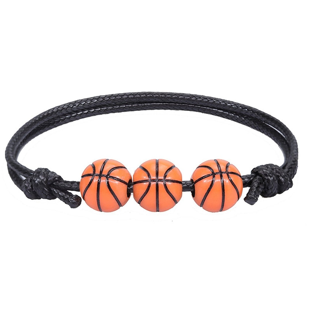 Sports Bracelet Rugby Braided Unisex Adjustable Ball Shape Bracelet Fashion Jewellery Image 4