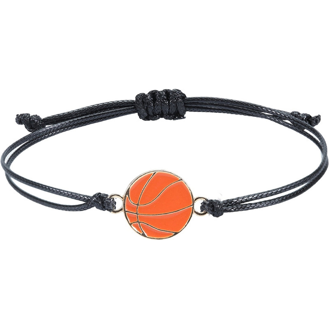 Sports Bracelet Football Braided Unisex Adjustable Wax Line Bracelet Fan Gift Image 3