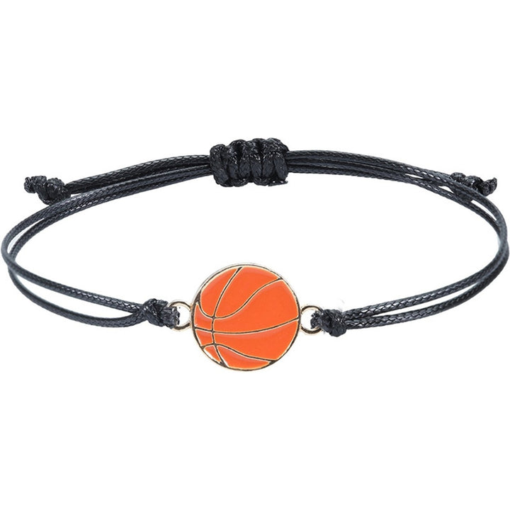 Sports Bracelet Football Braided Unisex Adjustable Wax Line Bracelet Fan Gift Image 1