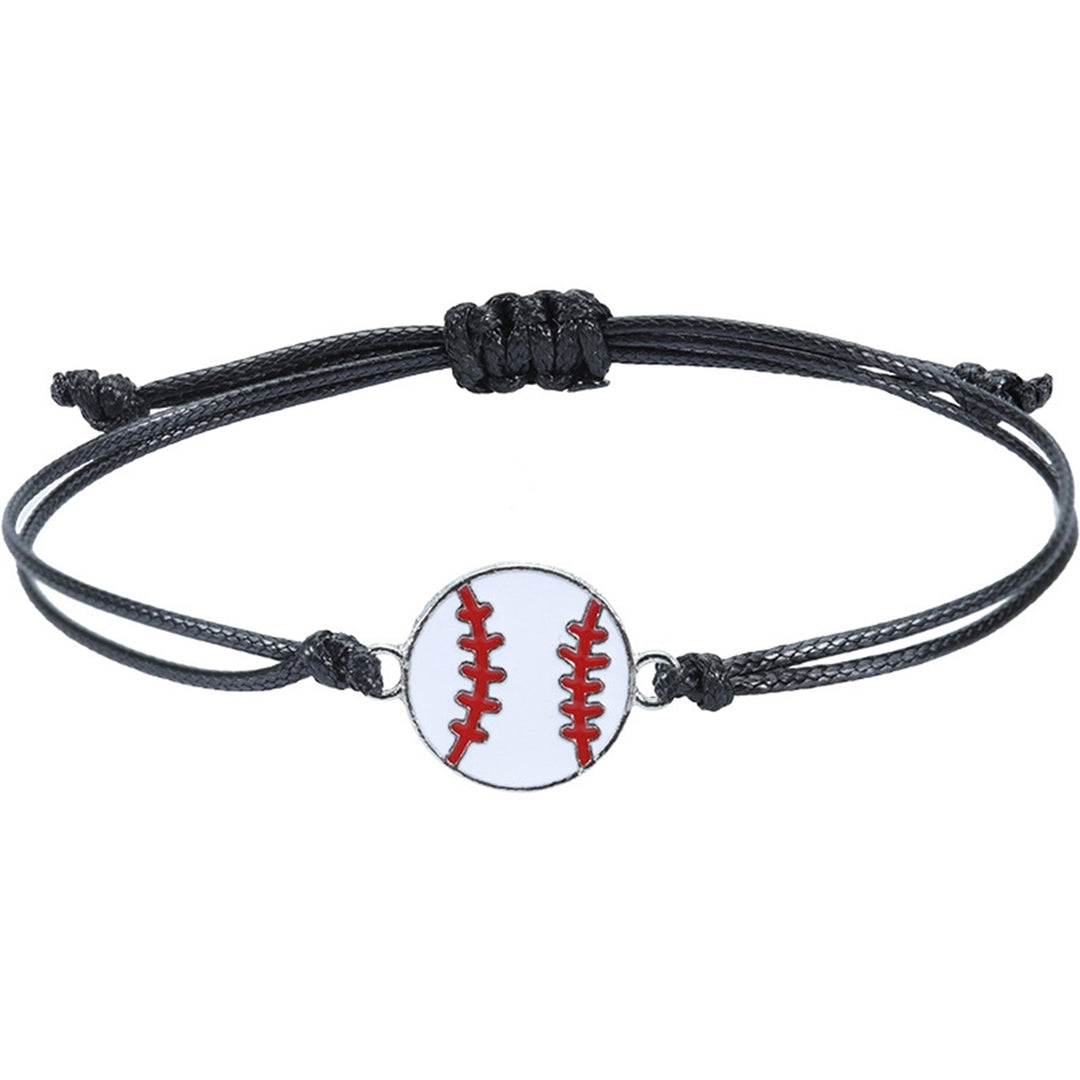 Sports Bracelet Football Braided Unisex Adjustable Wax Line Bracelet Fan Gift Image 4