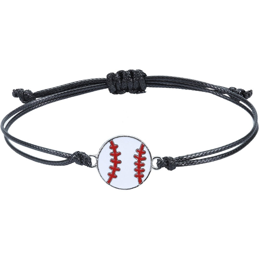 Sports Bracelet Football Braided Unisex Adjustable Wax Line Bracelet Fan Gift Image 1