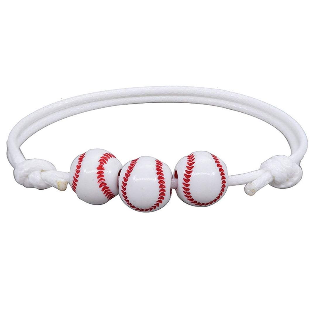 Sports Bracelet Rugby Braided Unisex Adjustable Ball Shape Bracelet Fashion Jewellery Image 6