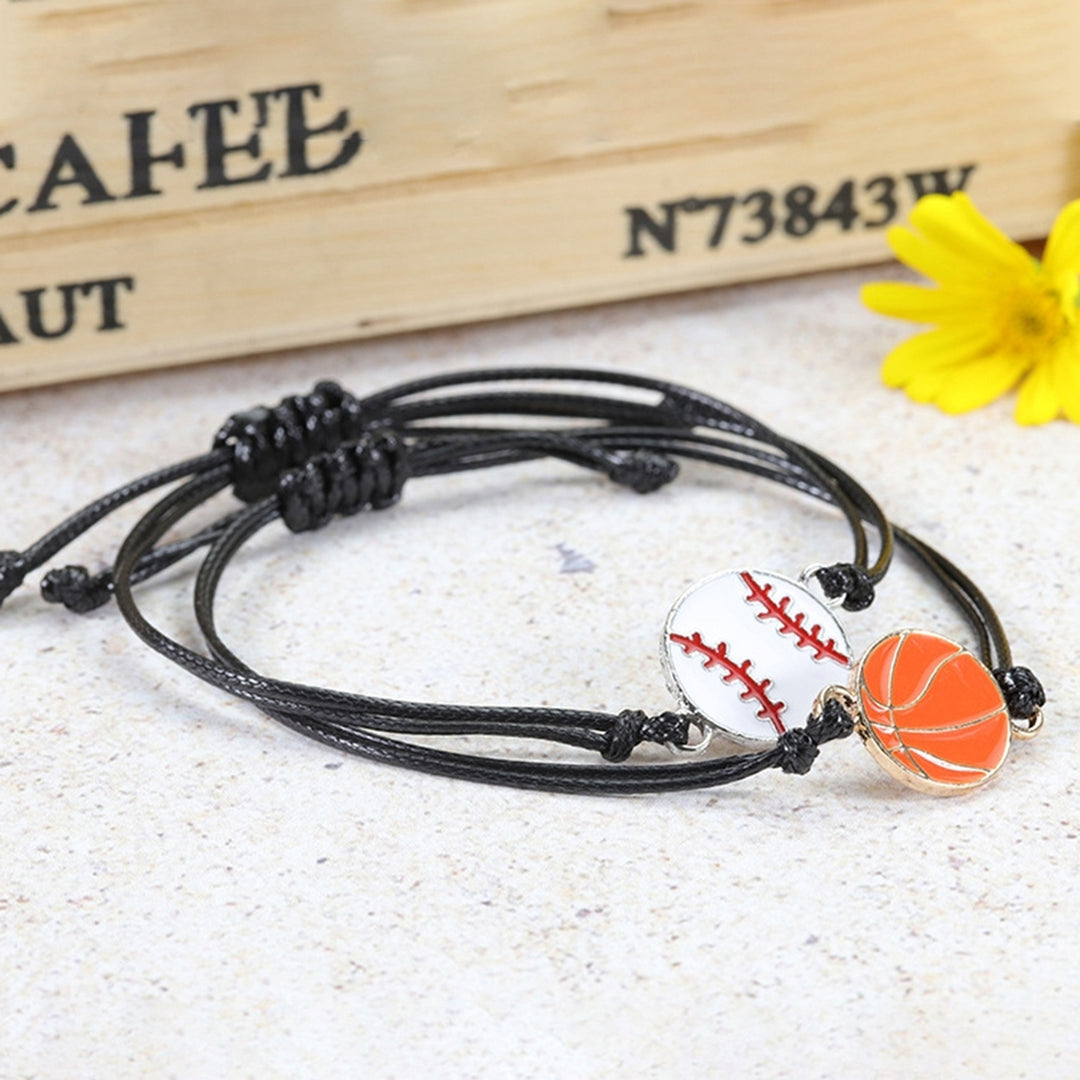 Sports Bracelet Football Braided Unisex Adjustable Wax Line Bracelet Fan Gift Image 7