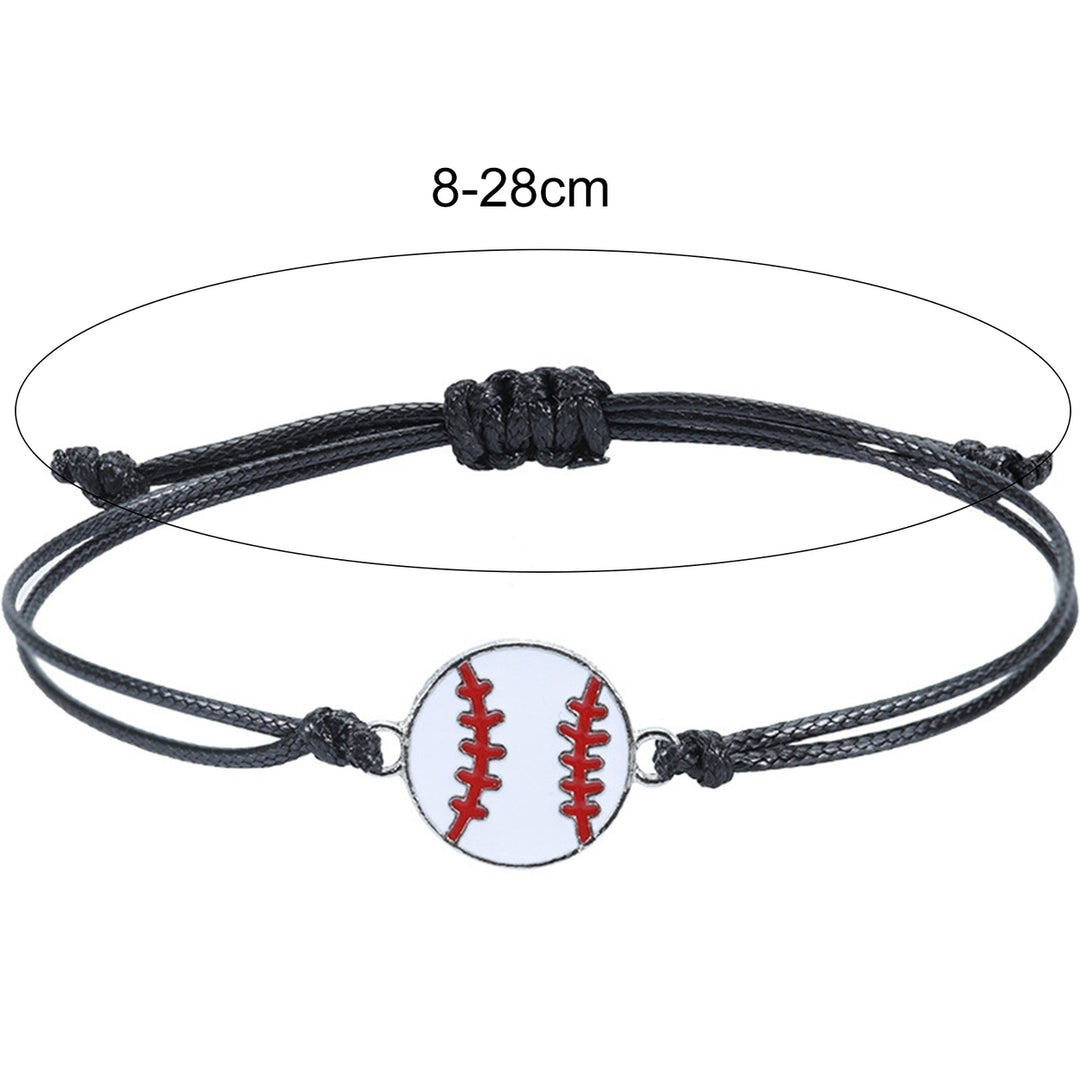 Sports Bracelet Football Braided Unisex Adjustable Wax Line Bracelet Fan Gift Image 9