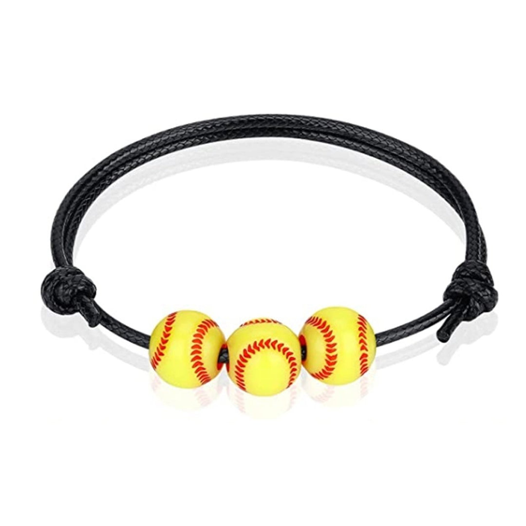 Sports Bracelet Rugby Braided Unisex Adjustable Ball Shape Bracelet Fashion Jewellery Image 12