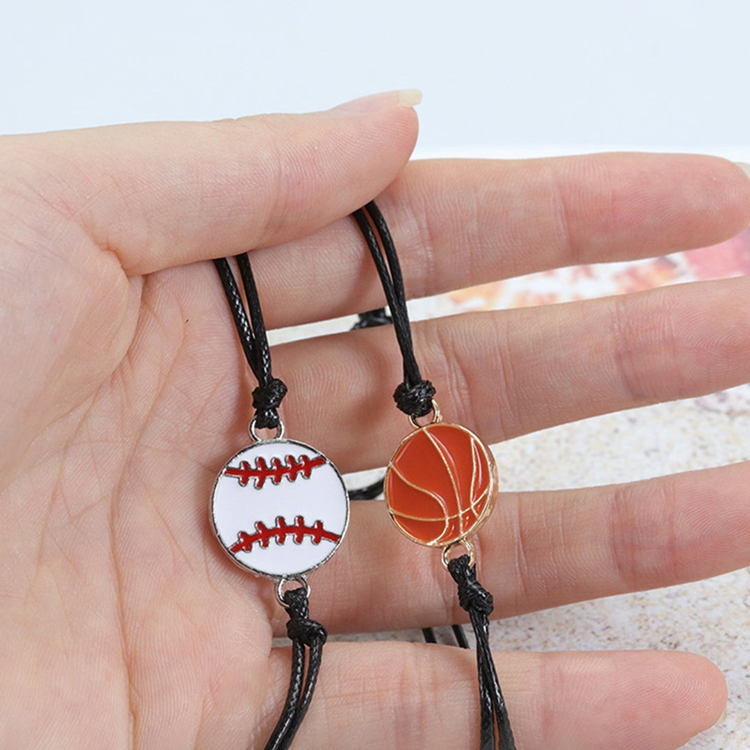 Sports Bracelet Football Braided Unisex Adjustable Wax Line Bracelet Fan Gift Image 11