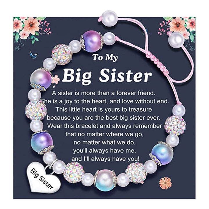 Sparkling Female Bracelet Touching Letter Contrast Color Faux Pearl Rhinestone Adjustable Extended Length Tassel Image 3