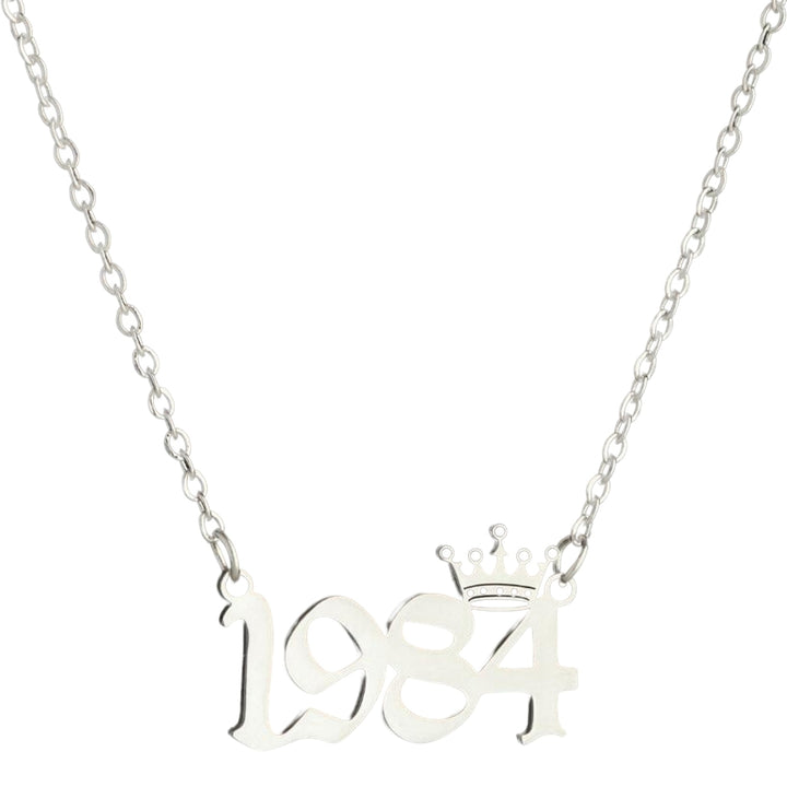 Women Sweater Chain Year 1980-1999 Stainless Steel Meaningful Number Necklace Jewelry Gifts Image 8