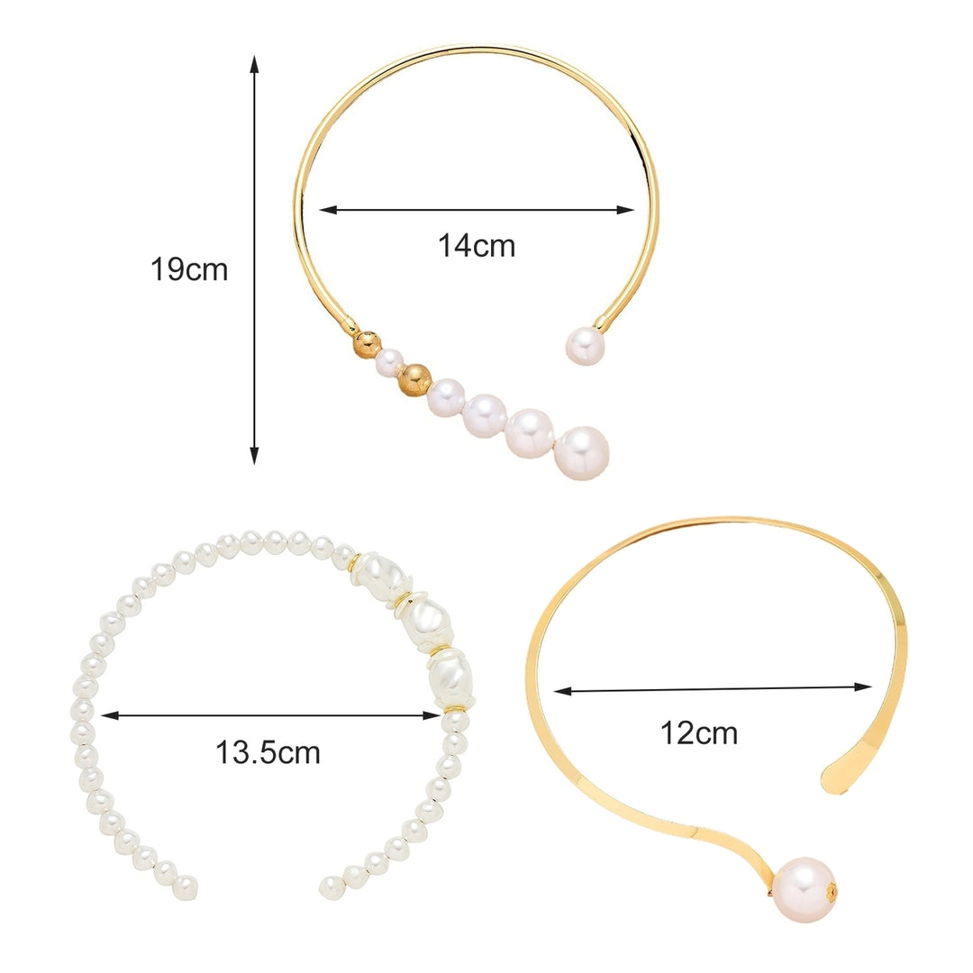 Faux Pearl Necklace Glossy Surface Comfortable to Wear Metallic Delicate Sparkling Female Necklace Choker Wedding Image 9