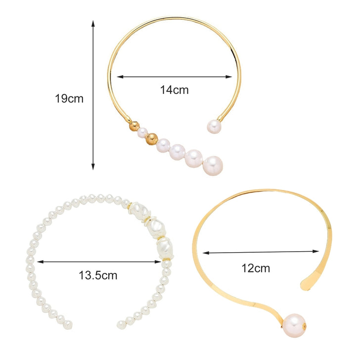 Faux Pearl Necklace Glossy Surface Comfortable to Wear Metallic Delicate Sparkling Female Necklace Choker Wedding Image 9