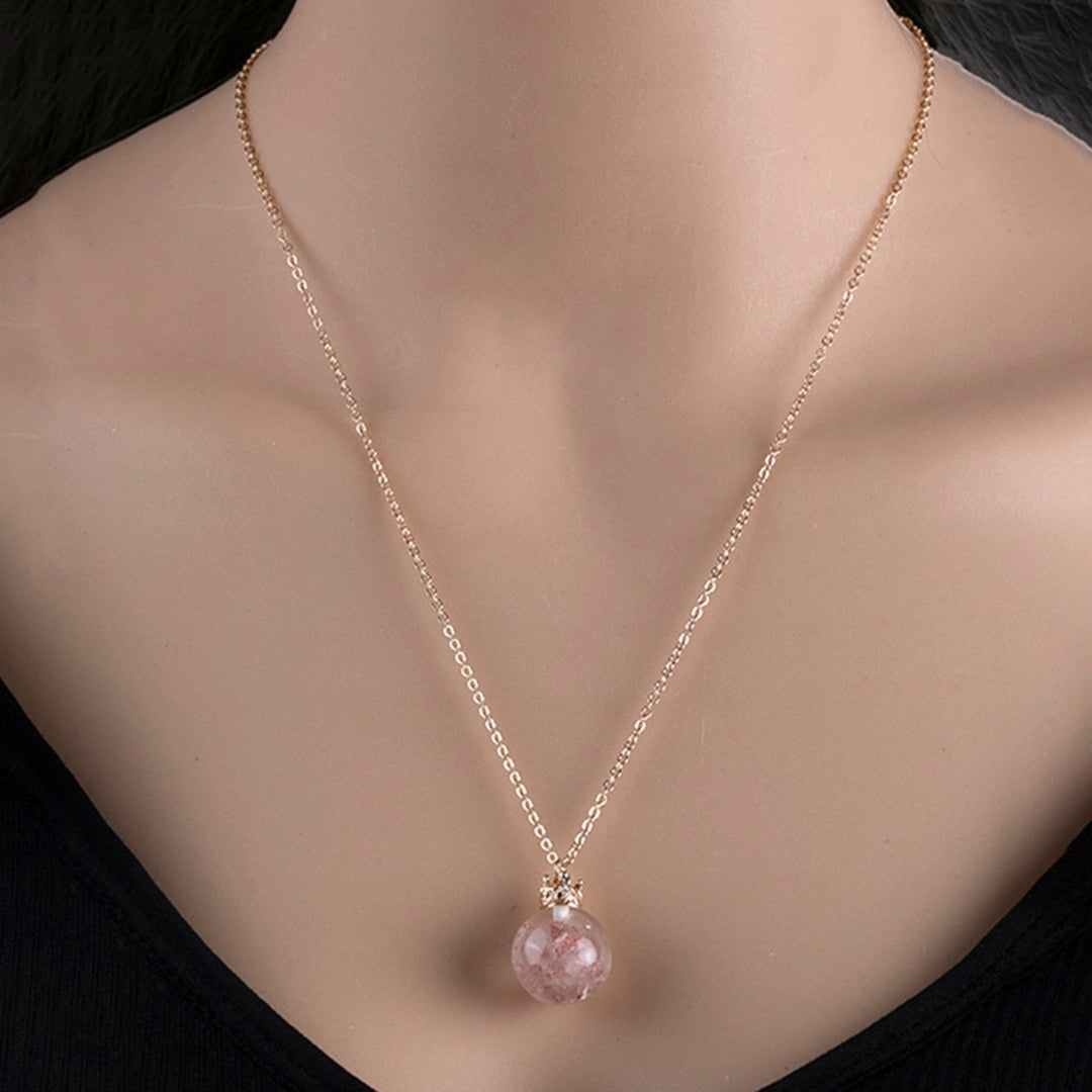 Exquisite Adjustable Extension Chain Sweater Necklace Crown Round Ball Pendant Women Necklace Jewelry Accessories Image 11