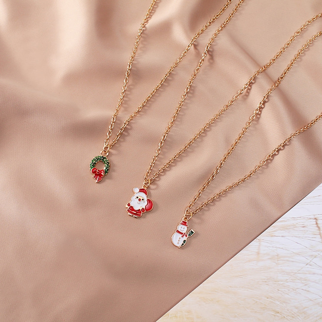 Women Necklace Decorative All-match Glittery Delicate Christmas Theme Pendant Necklace for Daily Wear Image 12