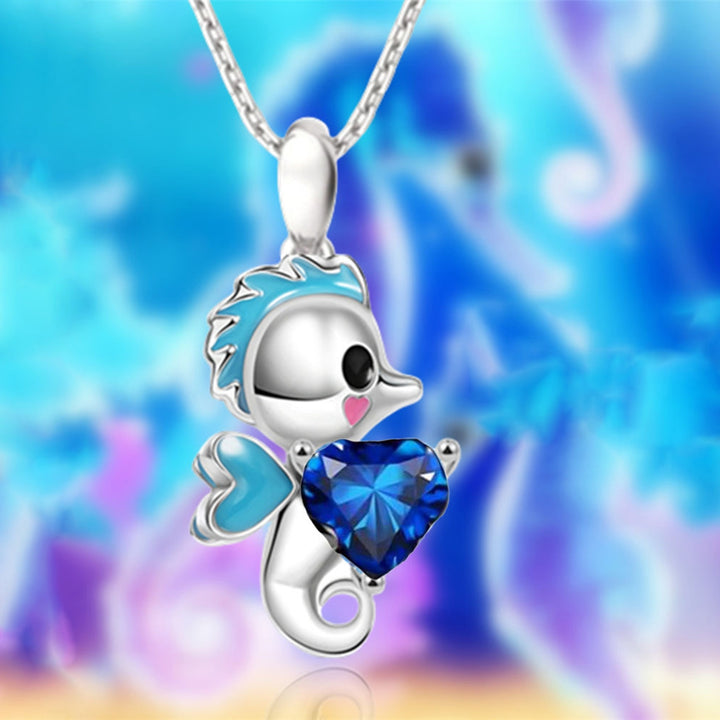 Pendant Necklace Festive Personality Rhinestone Easter Cartoon Fox Rabbit Seahorse Women Necklace Jewelry Accessory Image 4