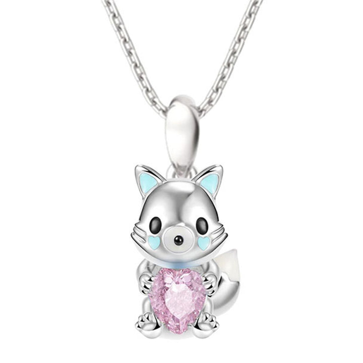 Pendant Necklace Festive Personality Rhinestone Easter Cartoon Fox Rabbit Seahorse Women Necklace Jewelry Accessory Image 4