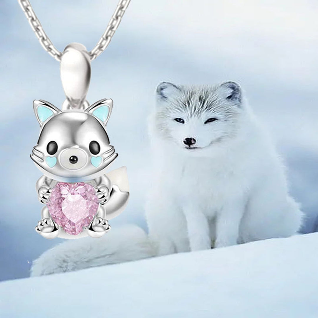 Pendant Necklace Festive Personality Rhinestone Easter Cartoon Fox Rabbit Seahorse Women Necklace Jewelry Accessory Image 7