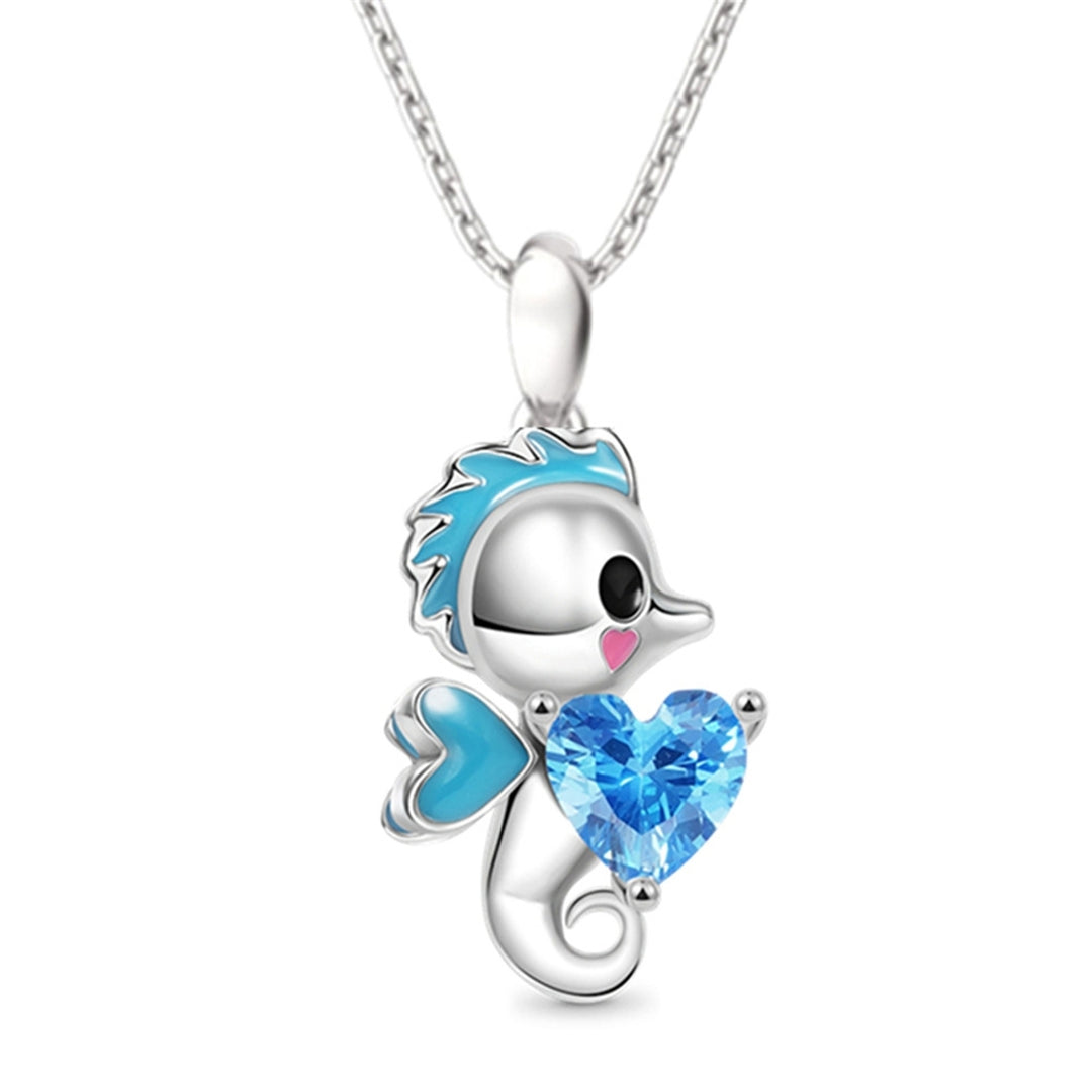 Pendant Necklace Festive Personality Rhinestone Easter Cartoon Fox Rabbit Seahorse Women Necklace Jewelry Accessory Image 12