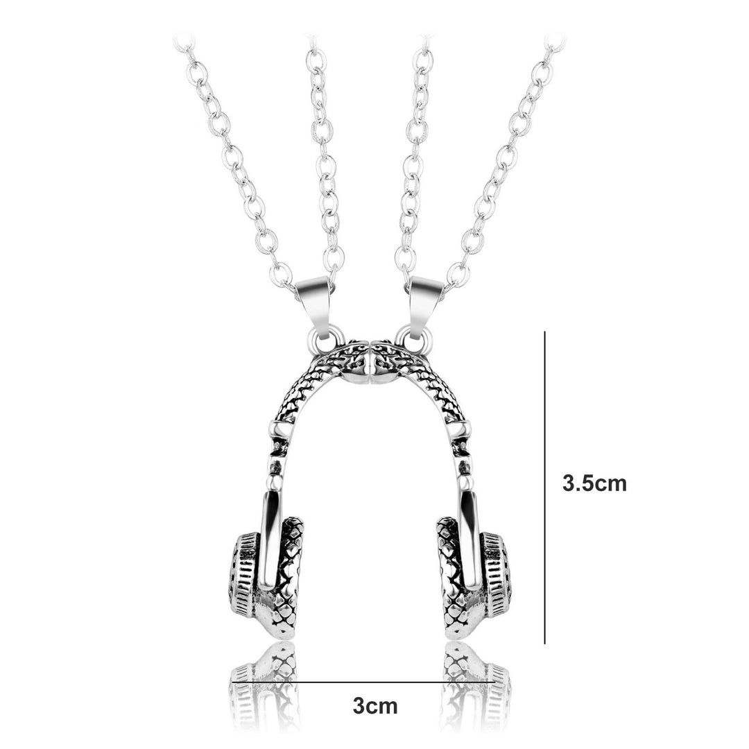 1 Pair Pendant Necklace Stitching Pendants Decoration Colorfast Mutual Attraction Braided Couple Distance Necklace Image 6