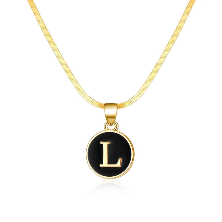 Pendant Necklace Alphabet Name First Letter Luster Colorfast Stainless Lightweight Adjustable Extended Length Women Image 6