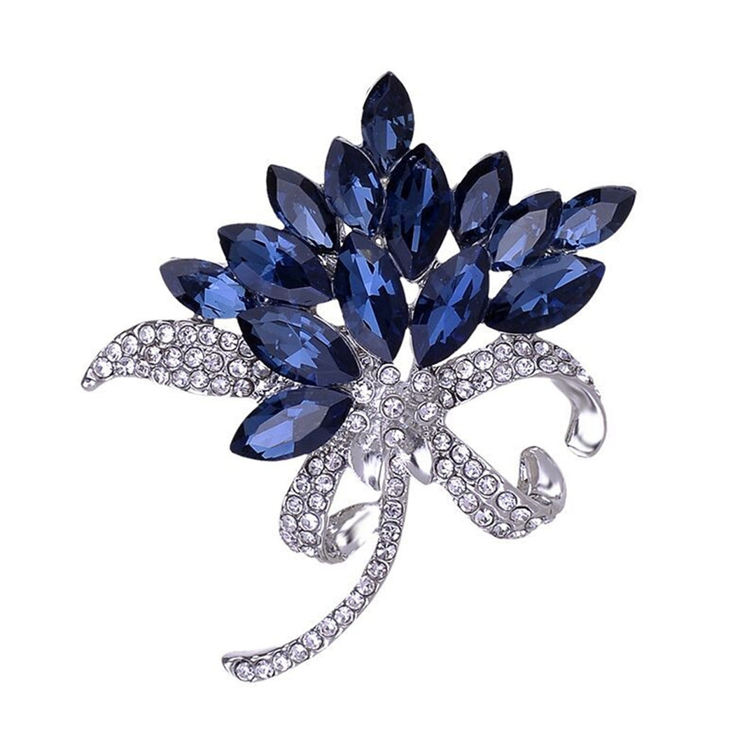 Brooch Pin Bauhinia Faux Crystal Jewelry Shining Floral Brooch Clothing Accessories Image 1