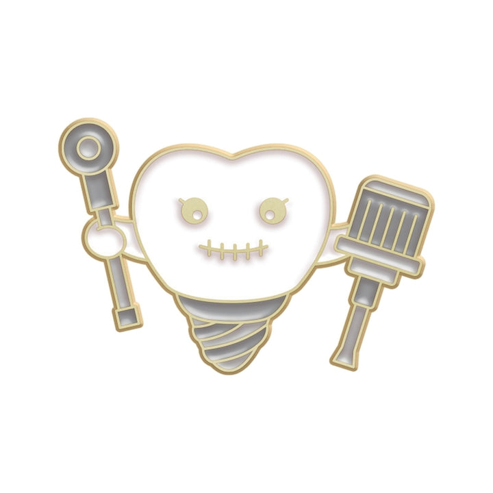 Cartoon Oral Health Enamel Pin Funny Tooth Shape Brooch Dentist Lapel Badge Coat Bag Accessories Jewelry Gift Image 3