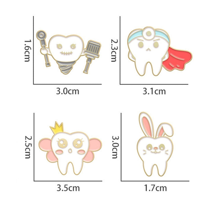 Cartoon Oral Health Enamel Pin Funny Tooth Shape Brooch Dentist Lapel Badge Coat Bag Accessories Jewelry Gift Image 9