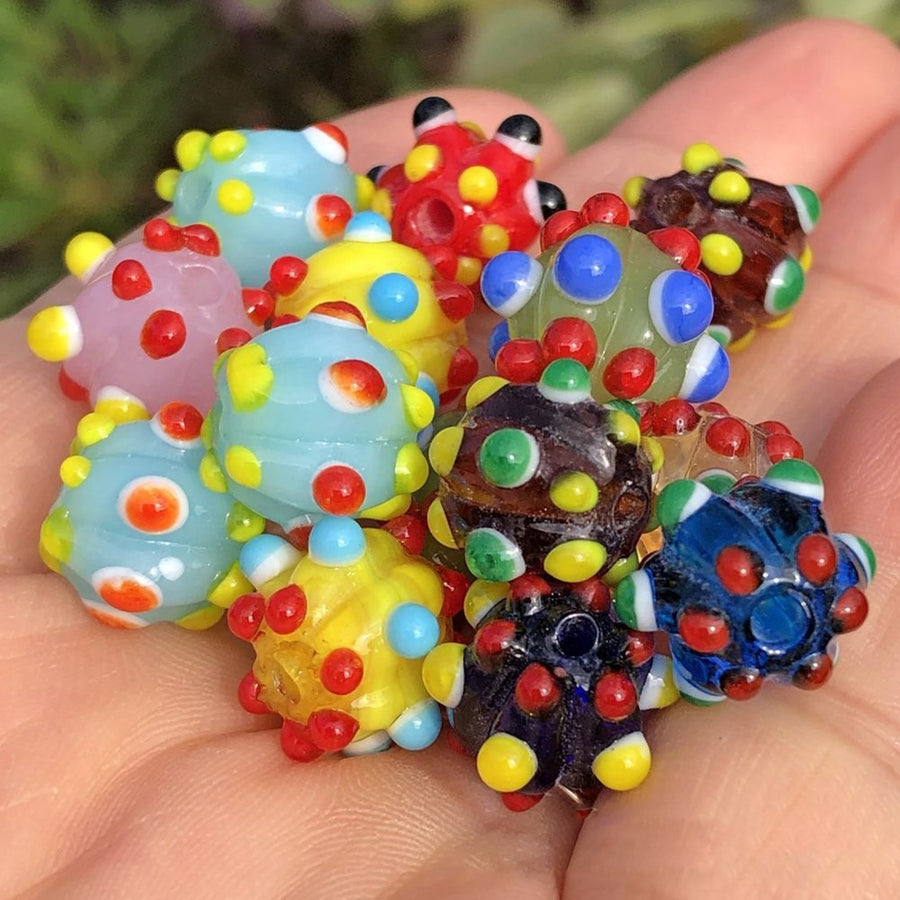 10Pcs Loose Beads Japanese Style Colorful Cute Pre-hole Glass Handmade Small Bracelets Necklaces Jewelry Making Spacer Image 1