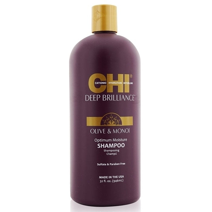 CHI Deep Brilliance Olive and Monoi Optimum Moisture Shampoo 946ml/32oz Image 1