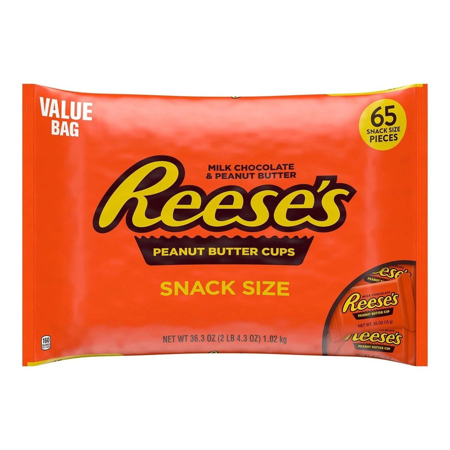 Reeses Milk Chocolate Peanut Butter Snack Size Cups Candy (36.3 Ounce) Image 1