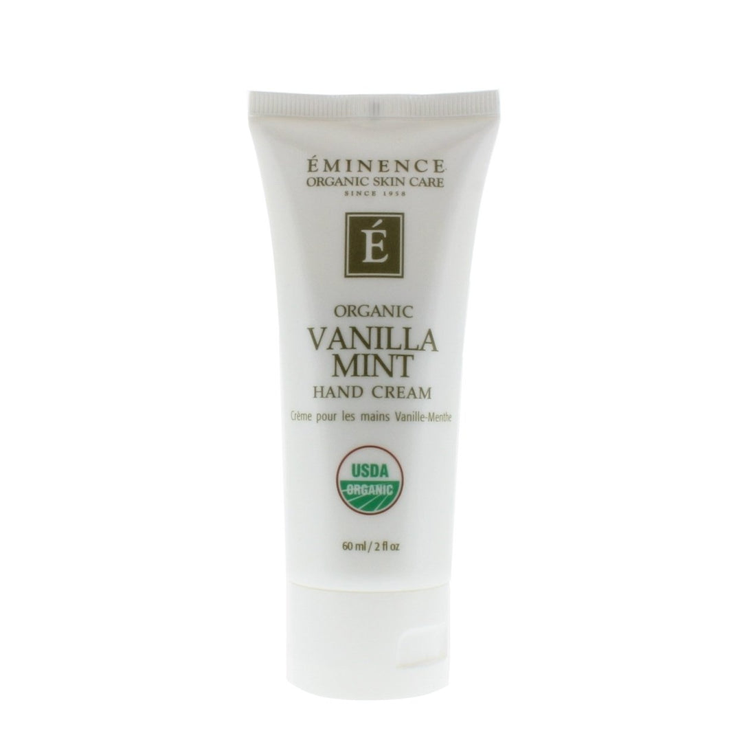 Eminence Vanilla Mint Hand Cream 60ml Nourishing Hydrating Lotion for Dry Skin Image 1