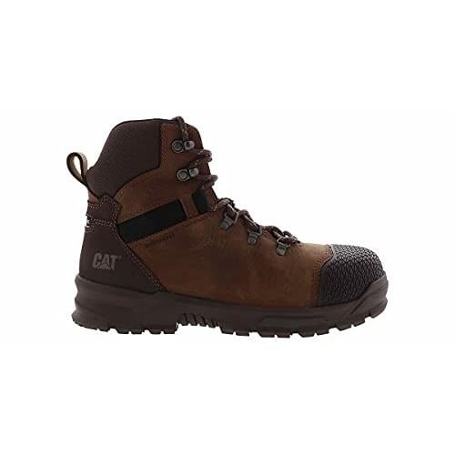 Cat Footwear Mens Accomplice Steel Toe Waterproof Construction Boot REAL BROWN Image 2