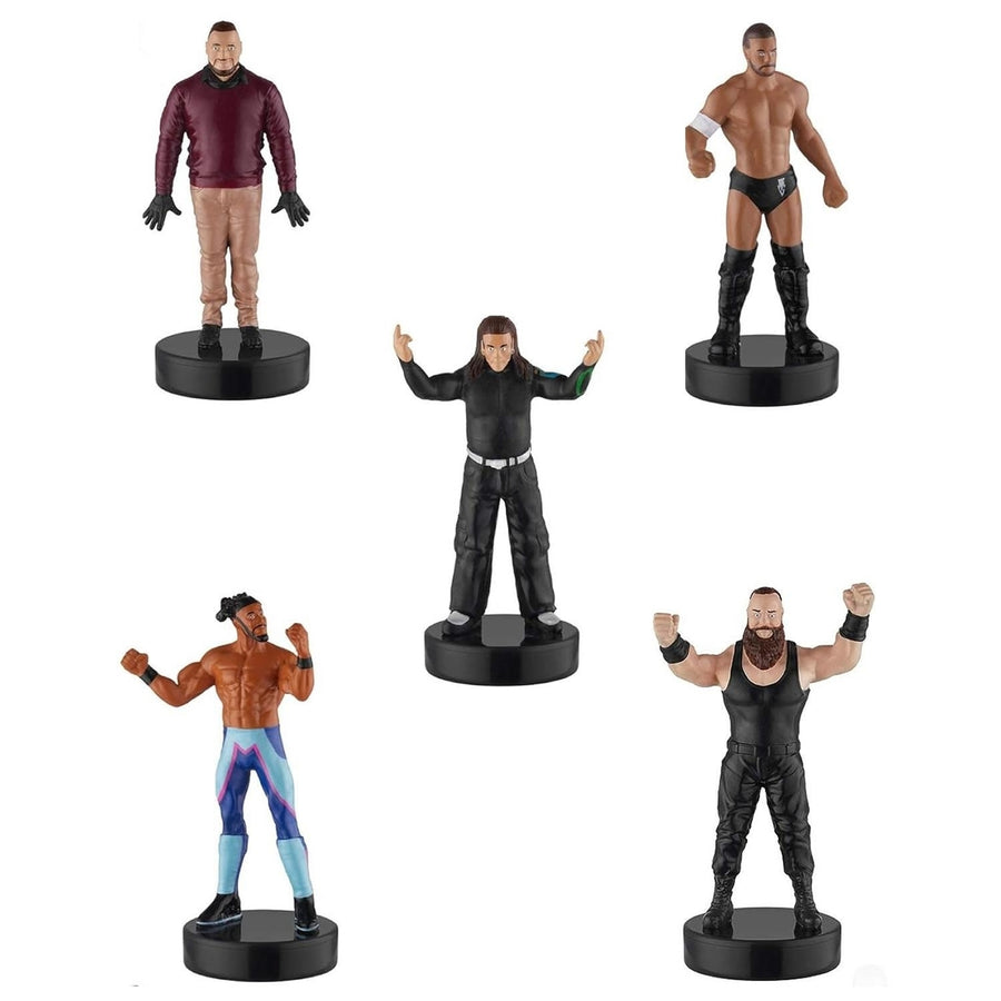 WWE Superstar Stampers 5pk Crafts Party Decor Cake Toppers Figures Wyatt Hardy Kofi PMI International Image 1
