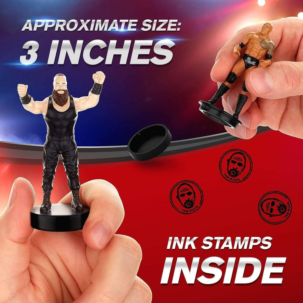 WWE Superstar Stampers 5pk Crafts Party Decor Cake Toppers Figures Wyatt Hardy Kofi PMI International Image 2