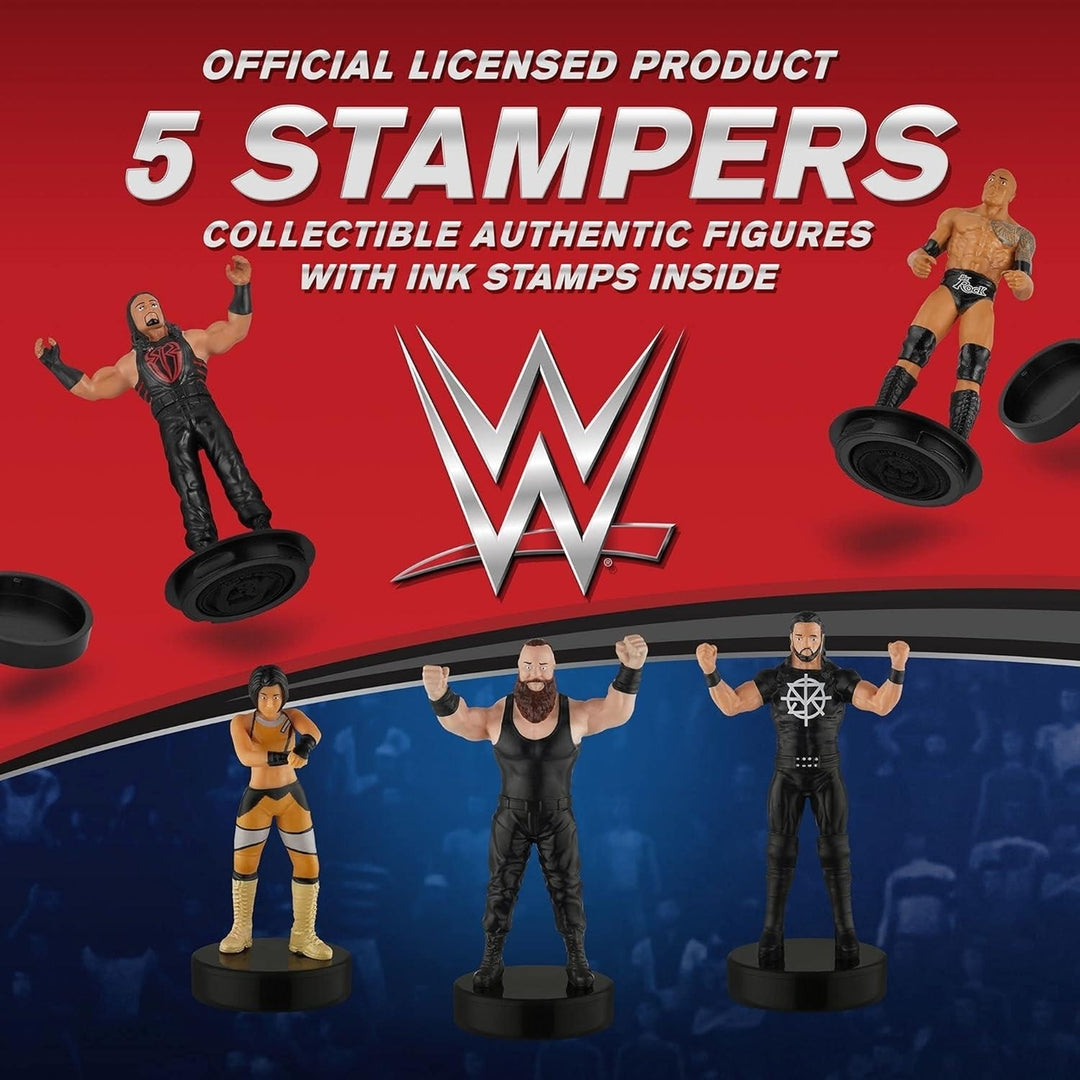 WWE Wrestler Superstar Stampers 5pk Kids Party Decor Character Figures Set PMI International Image 3