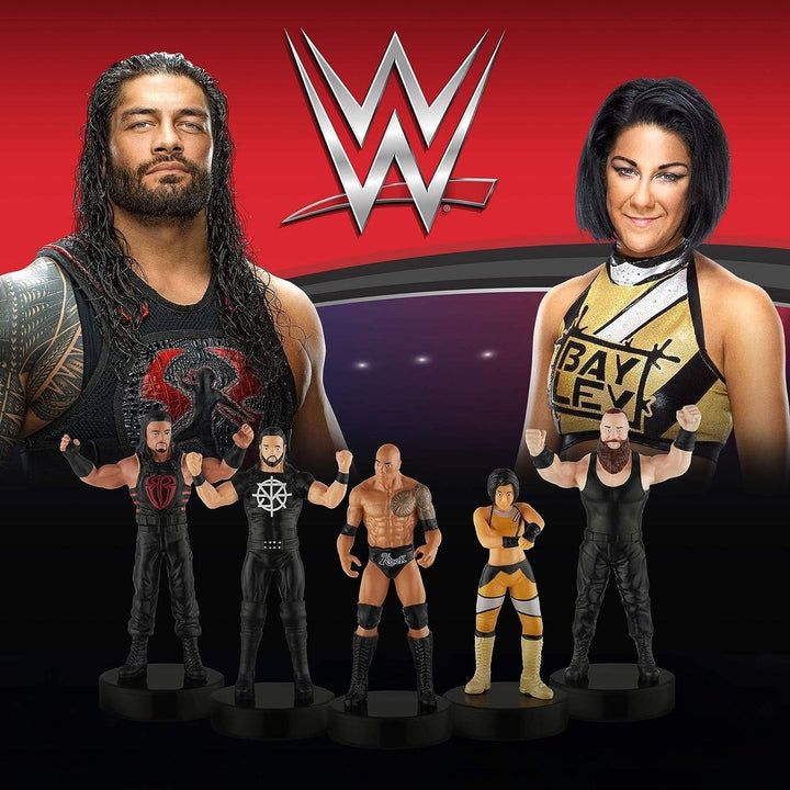 WWE Superstar Stampers 5pk Crafts Party Decor Cake Toppers Figures Wyatt Hardy Kofi PMI International Image 3