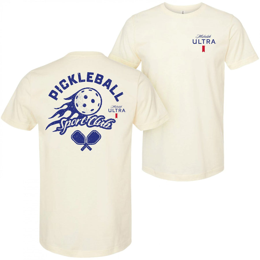 Michelob Ultra Pickleball Sport Club Front and Back Print T-Shirt Image 1