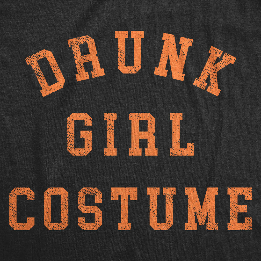 Womens Drunk Girl Costume T Shirt Funny Halloween Party Outfit Drinking Joke Tee For Ladies Image 2