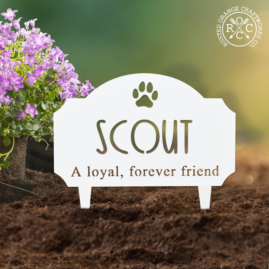 Pet Grave Marker - Standing - Personalized Pet Memorial Plaques Image 1