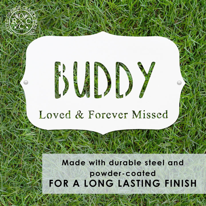 Pet Grave Marker - Flat Lay - Personalized Pet Memorial Plaques Image 4